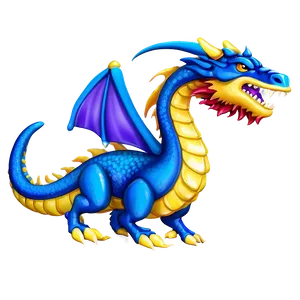 Enchanted Blue Dragon Png Xix PNG Image