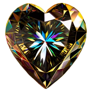 Enchanted Diamond Heart Drawing Png Urq24 PNG Image