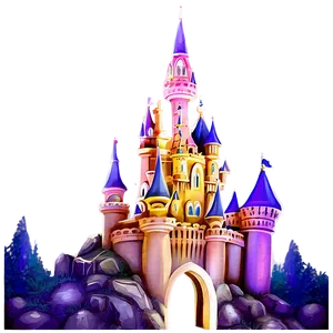 Enchanted Disney Castle Artwork Png Xcl66 PNG Image