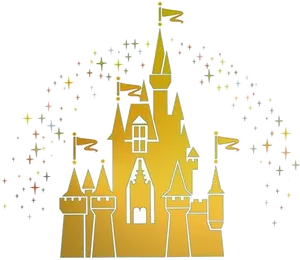 Enchanted Fairy Tale Castle Silhouette PNG Image