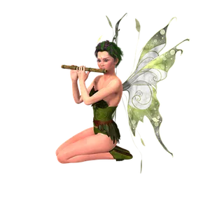 Enchanted_ Flute_ Player_ Fairy PNG Image