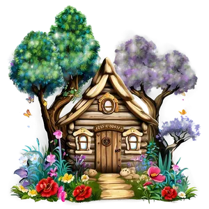 Enchanted Forest Bear House Png Qrq10 PNG Image