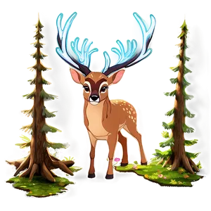 Enchanted Forest Buck Png Mto14 PNG Image