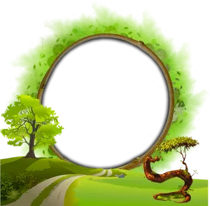 Enchanted Forest Portal Frame PNG Image