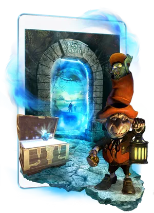 Enchanted_ Portal_and_ Gnome_ Guardian.jpg PNG Image