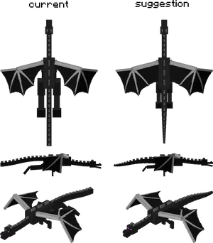 Ender Dragon Model Comparison PNG Image