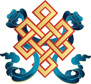 Endless Knot Abstract Design PNG
