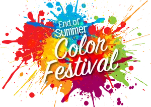 Endof Summer Color Festival Graphic PNG Image