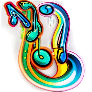 Energetic Lets Glow Crazy Music Note Png Skm PNG Image