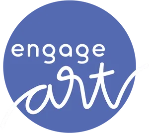 Engage Logo Blue Background PNG Image