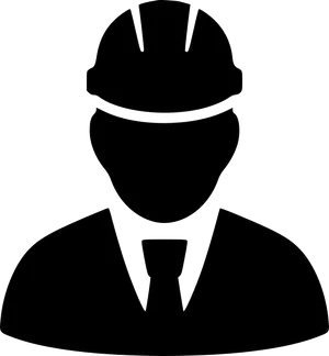 Engineer Icon Silhouette PNG Image