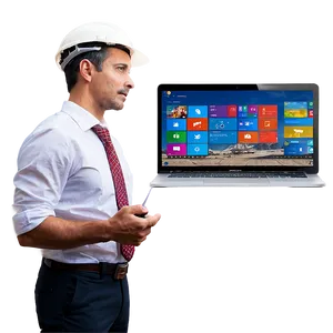 Engineer With Laptop Png Pyc PNG Image