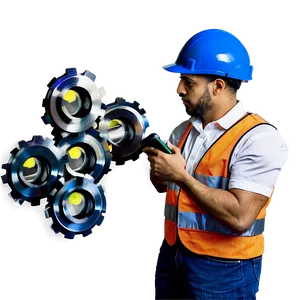 Engineer With Machinery Png Txn37 PNG Image