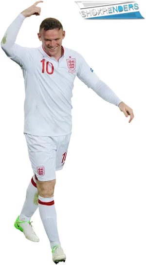 England Footballer Celebration PNG Image