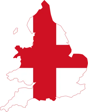 England Mapwith Flag Overlay PNG Image