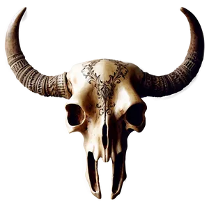 Engraved Bull Skull Image Png Gsv PNG Image