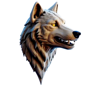 Engraved Wolf Head Symbol Png Uev PNG Image