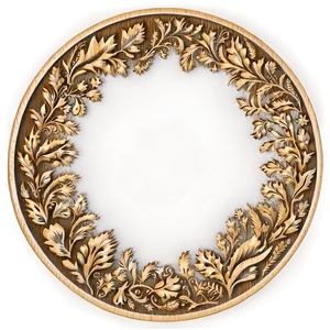 Engraved Wood Circle Art Png Xrc38 PNG Image