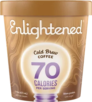 Enlightened Cold Brew Coffee Ice Cream PNG Image