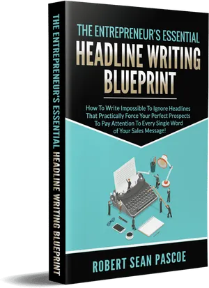 Entrepreneurs Headline Writing Blueprint Book Cover PNG Image