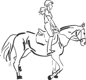 Equestrian Silhouette Art PNG Image