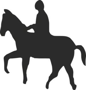 Equestrian Silhouette Graphic PNG Image