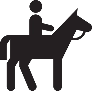 Equestrian Silhouette Icon PNG Image