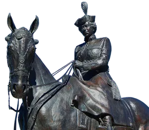 Equestrian Statue Queen Figure PNG Image