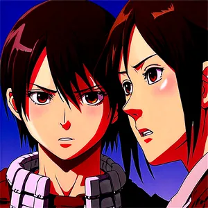 Eren Yeager And Mikasa Ackerman Png Qnd61 PNG Image