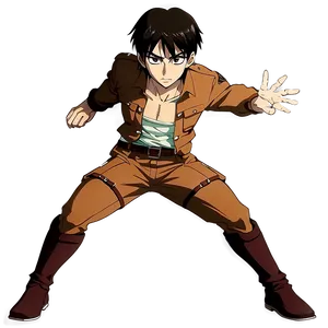 Eren Yeager Fighting Stance Png Mtj PNG Image