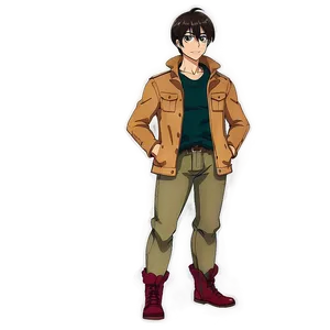 Eren Yeager In Winter Clothing Png Wof PNG Image