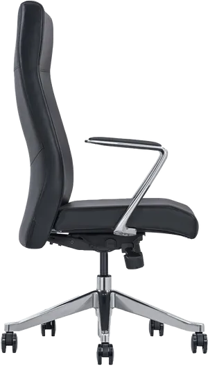 Ergonomic Black Office Chair PNG Image