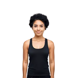 Essential Black Tank Top Png 06282024 PNG Image