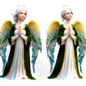 Ethereal Angels Illustration Png Hiv PNG Image