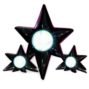 Ethereal Black Stars Png Vyr76 PNG Image