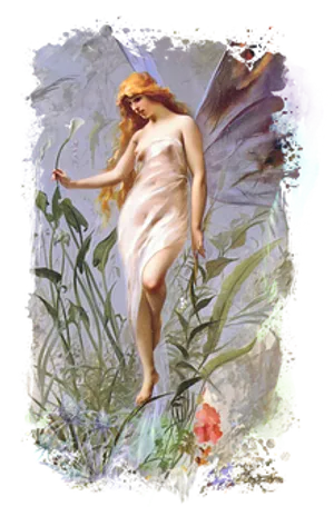Ethereal Fairyin Garden PNG
