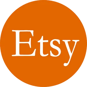 Etsy Logo Orange Background PNG Image