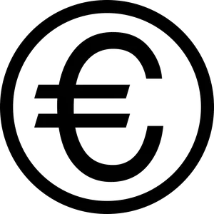 Euro Currency Symbol Graphic PNG Image