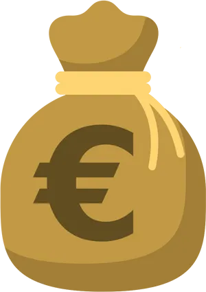 Euro Money Bag Icon PNG Image