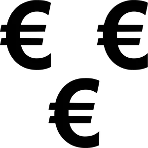 Euro Sign Pattern Graphic PNG Image