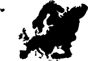 Europe Outline Map PNG Image