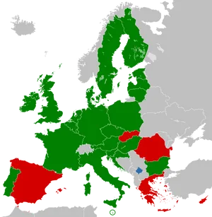 Europe Recognitionof Kosovo Map PNG Image