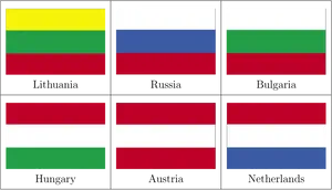 European Country Flags Comparison PNG Image