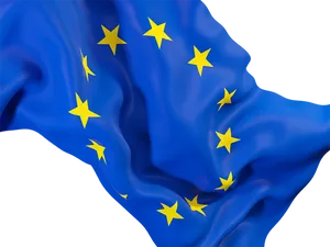 European Union Flag Waving PNG Image