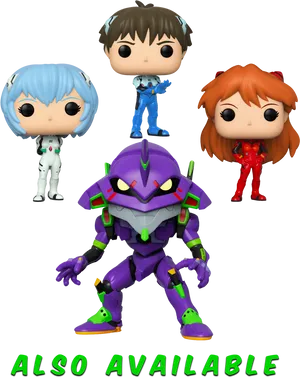 Evangelion Funko Pop Collection PNG Image