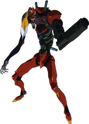 Evangelion_ Unit01_ Action_ Pose PNG Image