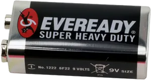 Eveready9 V Super Heavy Duty Battery PNG Image