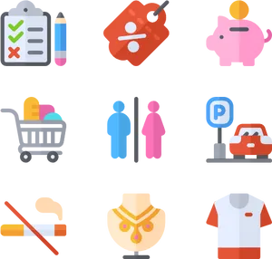 Everyday Icons Collection PNG Image