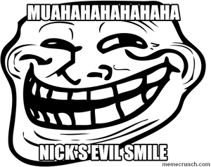 Evil Smile Meme Text PNG Image