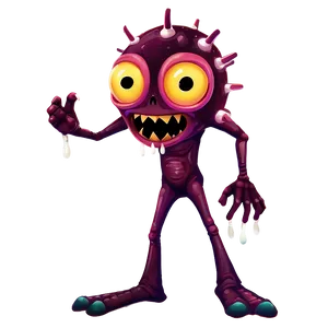 Evil Virus Cartoon Character Png Rua PNG Image